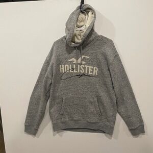 Hollister‎ California Gray Hoodie Sweatshirt Women's L Kangaroo Pocket